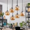 Ripoll Hanglamp, Kogellampje, Hanglamp Amber, 6-lichts