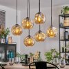 Ripoll Hanglamp, Kogellampje, Hanglamp Amber, 6-lichts