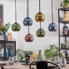 Koyoto Hanglamp, Kogellampje, Hanglamp Blauw, Goud, Groen, Koperkleurig, 6-lichts