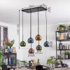 Koyoto Hanglamp, Kogellampje, Hanglamp Blauw, Goud, Groen, Koperkleurig, 6-lichts