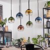 Koyoto Hanglamp, Kogellampje, Hanglamp Blauw, Goud, Groen, Duidelijk, Koperkleurig, 6-lichts
