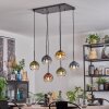 Koyoto Hanglamp, Kogellampje, Hanglamp Blauw, Goud, Groen, Duidelijk, Koperkleurig, 6-lichts