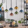 Koyoto Hanglamp, Kogellampje, Hanglamp Blauw, Goud, Groen, Duidelijk, Koperkleurig, 6-lichts