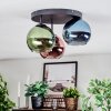 Koyoto Plafondlamp, Kogellampje 30 cm Blauw, Groen, Koperkleurig, 3-lichts