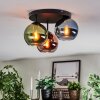 Koyoto Plafondlamp, Kogellampje 30 cm Blauw, Groen, Koperkleurig, 3-lichts