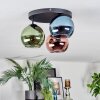 Koyoto Plafondlamp, Kogellampje 30 cm Blauw, Groen, Koperkleurig, 3-lichts