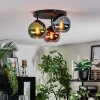 Koyoto Plafondlamp, Kogellampje 30 cm Blauw, Groen, Koperkleurig, 3-lichts