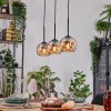 Koyoto Hanglamp, Kogellampje, Hanglamp Natuurlijke kleuren, Zwart, 3-lichts