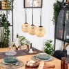 Basto Hanglamp, Hanglamp Natuurlijke kleuren, Zwart, 3-lichts