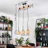 Basto Hanglamp, Hanglamp Natuurlijke kleuren, Zwart, 3-lichts