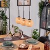 Basto Hanglamp, Hanglamp Natuurlijke kleuren, Zwart, 3-lichts
