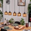 Cando Hanglamp, Hanglamp Natuurlijke kleuren, Zwart, 5-lichts