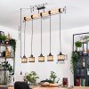 Ramila Hanglamp, Hanglamp Natuurlijke kleuren, Zwart, 5-lichts