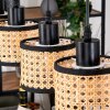 Ramila Hanglamp, Hanglamp Natuurlijke kleuren, Zwart, 5-lichts