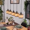 Ramila Hanglamp, Hanglamp Natuurlijke kleuren, Zwart, 5-lichts