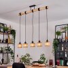 Barcos Hanglamp, Hanglamp Natuurlijke kleuren, Zwart, 5-lichts
