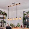 Bongal Hanglamp, Hanglamp Natuurlijke kleuren, Zwart, 5-lichts