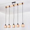 Bongal Hanglamp, Hanglamp Natuurlijke kleuren, Zwart, 5-lichts