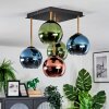 Koyoto Plafondlamp, Kogellampje Goud, Zwart, 5-lichts