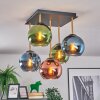 Koyoto Plafondlamp, Kogellampje Goud, Zwart, 5-lichts