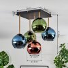 Koyoto Plafondlamp, Kogellampje Goud, Zwart, 5-lichts