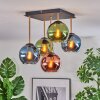 Koyoto Plafondlamp, Kogellampje Goud, Zwart, 5-lichts