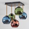 Koyoto Plafondlamp, Kogellampje Goud, Zwart, 5-lichts