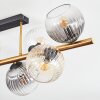 Koyoto Plafondlamp, Kogellampje Goud, Zwart, 8-lichts