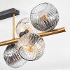 Ripoll Plafondlamp, Kogellampje Goud, Zwart, 8-lichts
