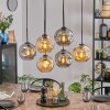 Ripoll Hanglamp, Kogellampje, Hanglamp Amber, Rookkleurig, 6-lichts
