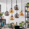 Ripoll Hanglamp, Kogellampje, Hanglamp Amber, Rookkleurig, 6-lichts