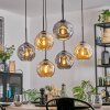 Ripoll Hanglamp, Kogellampje, Hanglamp Amber, Rookkleurig, 6-lichts