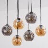 Ripoll Hanglamp, Kogellampje, Hanglamp Amber, Rookkleurig, 6-lichts