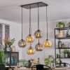 Ripoll Hanglamp, Kogellampje, Hanglamp Amber, Rookkleurig, 6-lichts