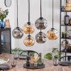 Ripoll Hanglamp, Kogellampje, Hanglamp Amber, Rookkleurig, 6-lichts