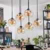 Ripoll Hanglamp, Kogellampje, Hanglamp Amber, Duidelijk, 6-lichts