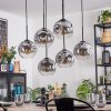 Ripoll Hanglamp, Kogellampje, Hanglamp Duidelijk, Rookkleurig, 6-lichts