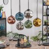 Ripoll Hanglamp, Kogellampje, Hanglamp Blauw, Chroom, Goud, Groen, Koperkleurig, Rookkleurig, 6-lichts