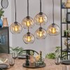 Koyoto Hanglamp, Kogellampje, Hanglamp Amber, Duidelijk, 6-lichts