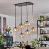 Koyoto Hanglamp, Kogellampje, Hanglamp Amber, Duidelijk, 6-lichts