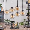 Koyoto Hanglamp, Kogellampje, Hanglamp Amber, Duidelijk, 6-lichts