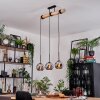 Koyoto Hanglamp, Kogellampje, Hanglamp Natuurlijke kleuren, Zwart, 3-lichts