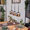 Koyoto Hanglamp, Kogellampje, Hanglamp Natuurlijke kleuren, Zwart, 3-lichts