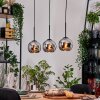 Koyoto Hanglamp, Kogellampje, Hanglamp Natuurlijke kleuren, Zwart, 3-lichts