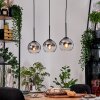 Koyoto Hanglamp, Kogellampje, Hanglamp Natuurlijke kleuren, Zwart, 3-lichts