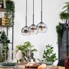 Koyoto Hanglamp, Kogellampje, Hanglamp Natuurlijke kleuren, Zwart, 3-lichts