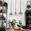 Koyoto Hanglamp, Kogellampje, Hanglamp Natuurlijke kleuren, Zwart, 3-lichts