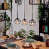Koyoto Hanglamp, Kogellampje, Hanglamp Natuurlijke kleuren, Zwart, 3-lichts