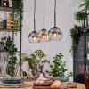 Koyoto Hanglamp, Kogellampje, Hanglamp Natuurlijke kleuren, Zwart, 3-lichts