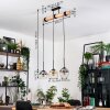 Koyoto Hanglamp, Kogellampje, Hanglamp Natuurlijke kleuren, Zwart, 3-lichts
